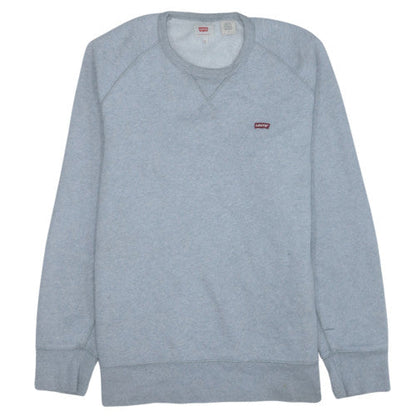 Levi's Men's Grey Sweatshirt M Crew Neck Fleece Pullover Casual