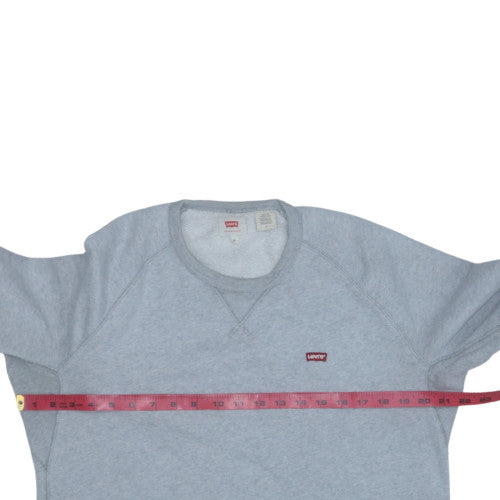 Levi's Men's Grey Sweatshirt M Crew Neck Fleece Pullover Casual