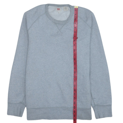Levi's Men's Grey Sweatshirt M Crew Neck Fleece Pullover Casual