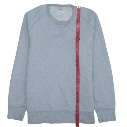 Levi's Men's Grey Sweatshirt M Crew Neck Fleece Pullover Casual