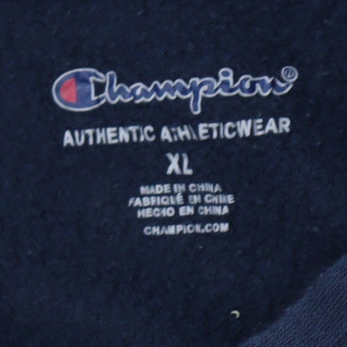 Champion Boys Blue Pullover Hoodie XL Fleece Graphic Logo Sweatshirt