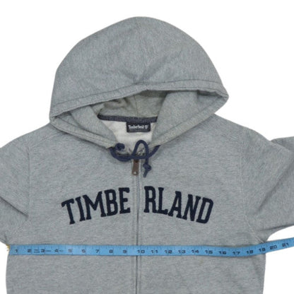 Timberland Men's Grey Full Zip Hoodie S Fleece Cotton Outdoor