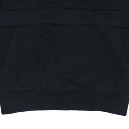 Nike Womens Black 1/2 Zip Hoodie Size L Cotton Blend Pullover