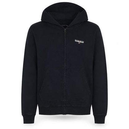Napapijri Men’s Black Full Zip Hoodie L Outdoor Fleece
