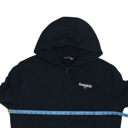 Napapijri Men’s Black Full Zip Hoodie L Outdoor Fleece
