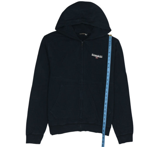 Napapijri Men’s Black Full Zip Hoodie L Outdoor Fleece