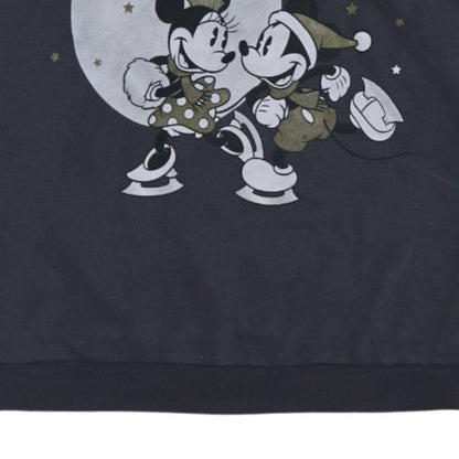 George Disney Womens Charcoal 2XL Pullover Sweatshirt Mickey & Minnie Graphic