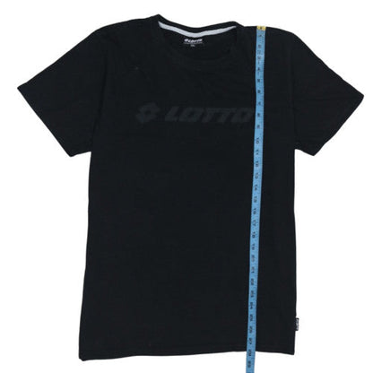 Lotto Men's Black XXL Crew Neck Cotton Graphic T-Shirt