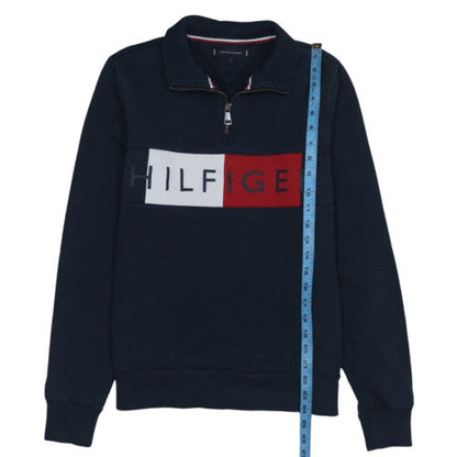 Tommy Hilfiger Men’s Blue 1/2 Zip Logo Jumper Size M