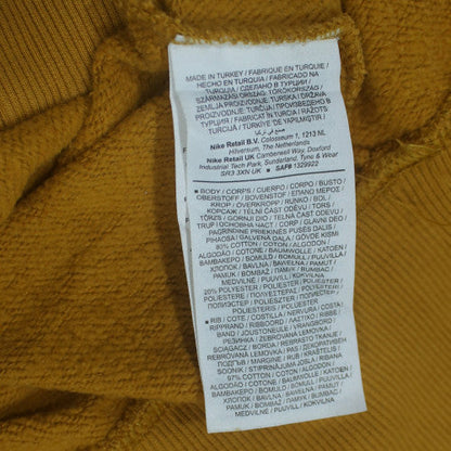 Nike Womens Yellow Crew Neck Pullover Sweatshirt Size M