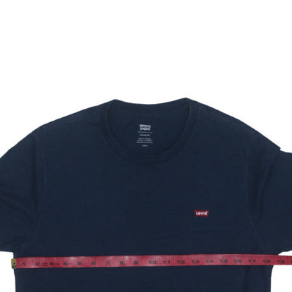 Levi's Men's Navy Blue Crew Neck Cotton T-Shirt Size S