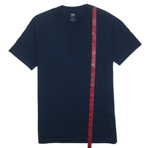 Levi's Men's Navy Blue Crew Neck Cotton T-Shirt Size S