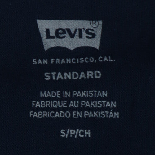 Levi's Men's Navy Blue Crew Neck Cotton T-Shirt Size S