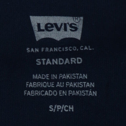 Levi's Men's Navy Blue Crew Neck Cotton T-Shirt Size S