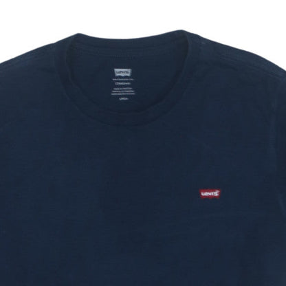 Levi's Men's Navy Blue Crew Neck Cotton T-Shirt Size S