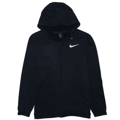 Nike Womens Black Full Zip Dri-Fit Hoodie L Polyester Viscose