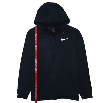 Nike Womens Black Full Zip Dri-Fit Hoodie L Polyester Viscose
