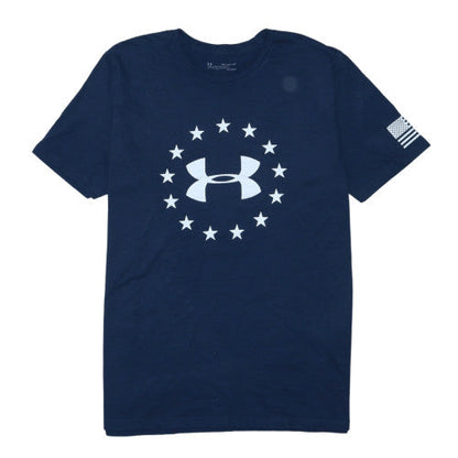 Under Armour Mens Blue 2XL HeatGear Sports Graphic T-Shirt