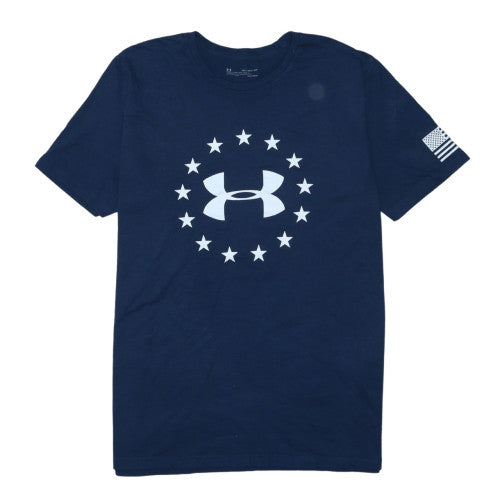 Under Armour Mens Blue 2XL HeatGear Sports Graphic T-Shirt