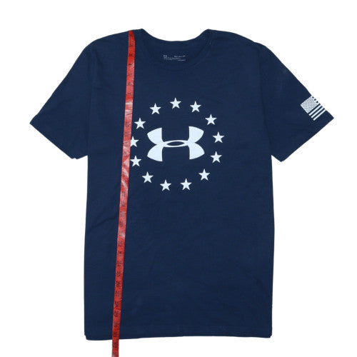 Under Armour Mens Blue 2XL HeatGear Sports Graphic T-Shirt