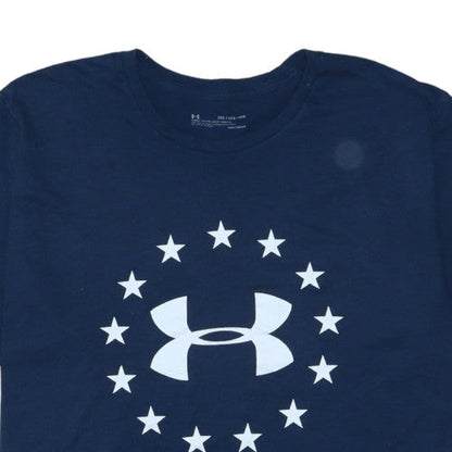 Under Armour Mens Blue 2XL HeatGear Sports Graphic T-Shirt
