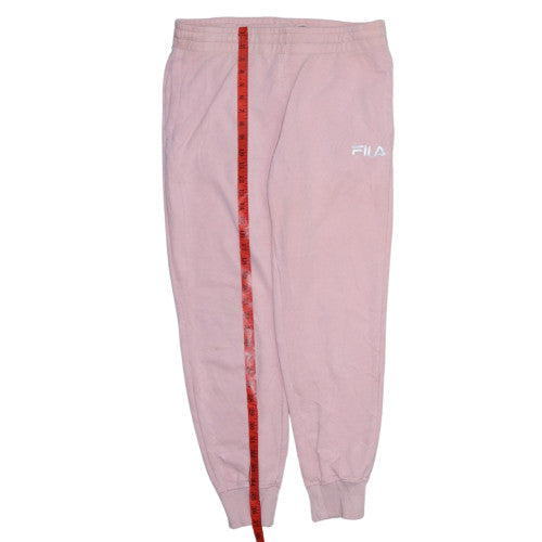 Fila Womens Pink Sweatpants M Cotton Blend Fleece Lounge Trousers