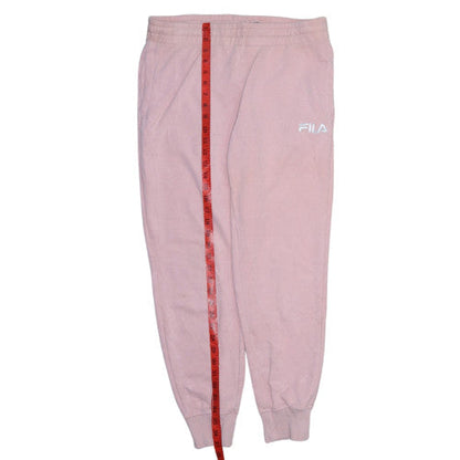 Fila Womens Pink Sweatpants M Cotton Blend Fleece Lounge Trousers