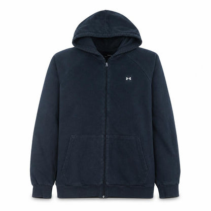 Under Armour Men's Black Full Zip Hoodie Size L Relaxed Fit Fleece
