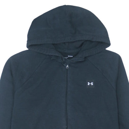 Under Armour Men's Black Full Zip Hoodie Size L Relaxed Fit Fleece