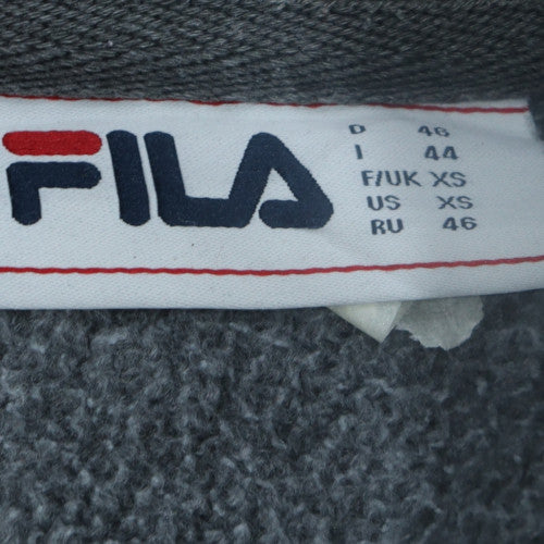 FILA Mens Grey XS Full Zip Hoodie Sweatshirt with Logo