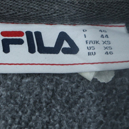 FILA Mens Grey XS Full Zip Hoodie Sweatshirt with Logo