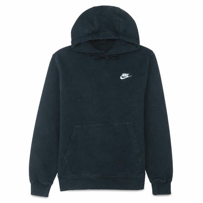 Nike Womens Black Pullover Hoodie Small Cotton Blend Logo Casual