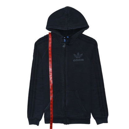 Adidas Women's Black XS Full Zip Hoodie with Logo Detail