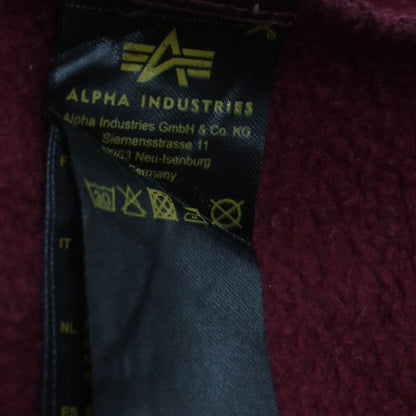 Alpha Industries Women’s Burgundy NASA Sweatshirt Medium Gold Logo