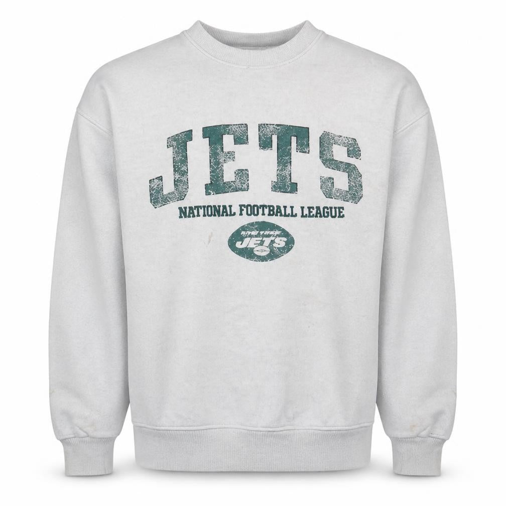 Primark Women White New York Jets Crew Neck Sweatshirt Size S