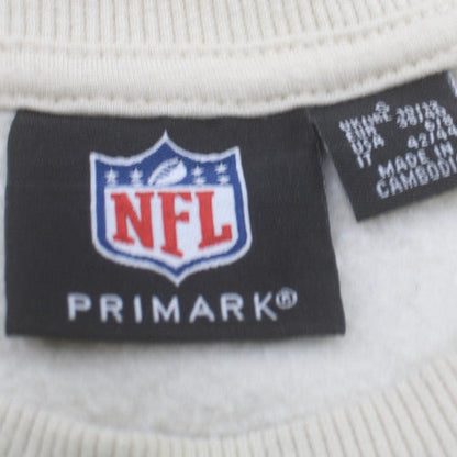 Primark Women White New York Jets Crew Neck Sweatshirt Size S