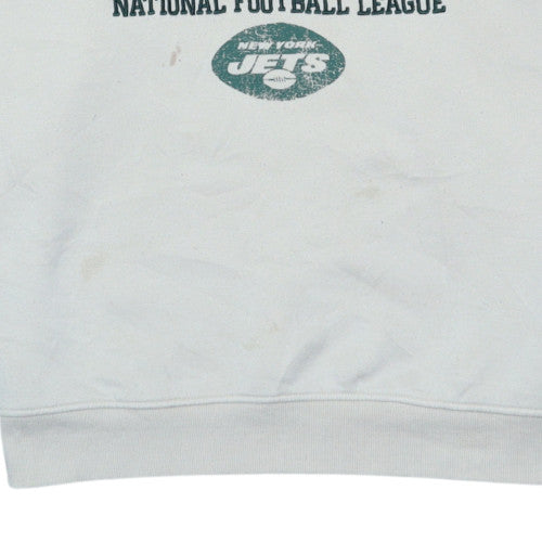 Primark Women White New York Jets Crew Neck Sweatshirt Size S