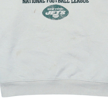 Primark Women White New York Jets Crew Neck Sweatshirt Size S