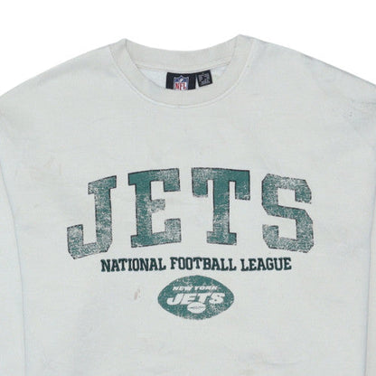 Primark Women White New York Jets Crew Neck Sweatshirt Size S