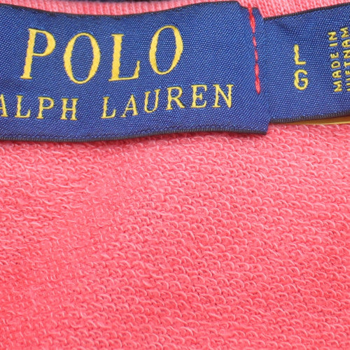 Polo Ralph Lauren Women Pink Cotton Crew Neck Sweatshirt L