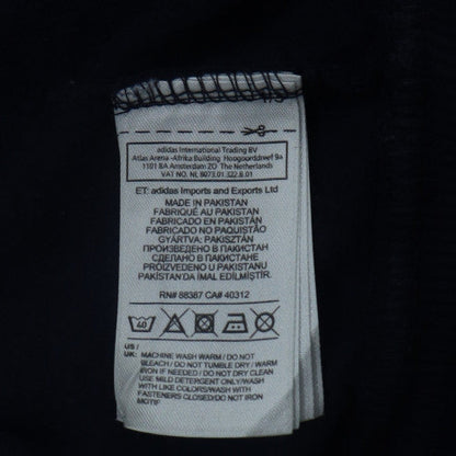 Adidas Mens Black Full Zip Hoodie 2XL Logo Cotton Blend Casual