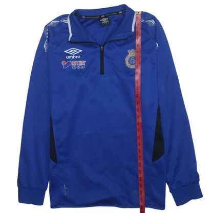 Umbro Men's Blue XL 1/4 Zip Athletic Football Sweatshirt