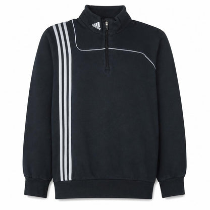 Adidas Men's Black L 1/2 Zip Pullover Fleece Sweatshirt