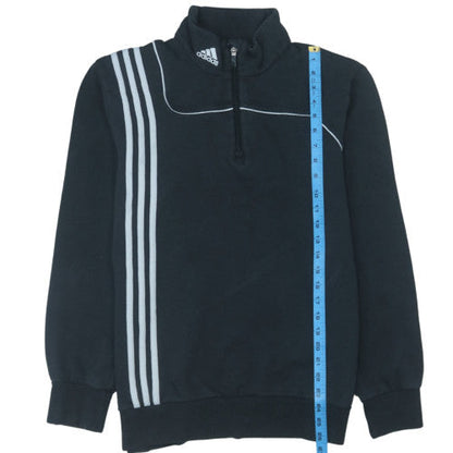 Adidas Men's Black L 1/2 Zip Pullover Fleece Sweatshirt