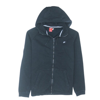 Nike Women's Black Full Zip Hoodie Size L Cotton Blend