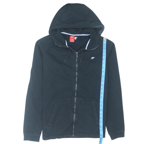 Nike Women's Black Full Zip Hoodie Size L Cotton Blend