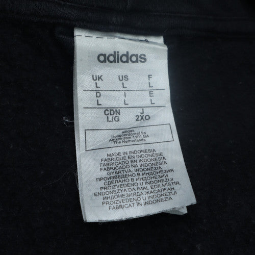 adidas Men's Black Full Zip Hoodie L Fleece Sportswear