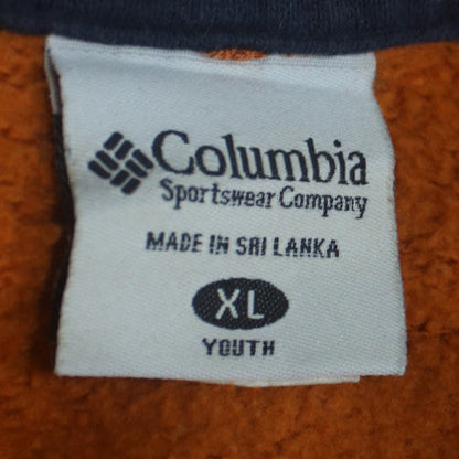 Columbia Boys Orange XL Pullover Fleece Hoodie with Logo and Pockets