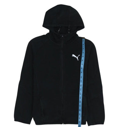 Puma Boys Black Full Zip Hoodie 13-14 Years Fleece Athletic Sweatshirt