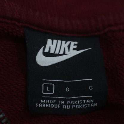 Nike Women’s Burgundy Full Zip Hoodie Size L Cotton Blend